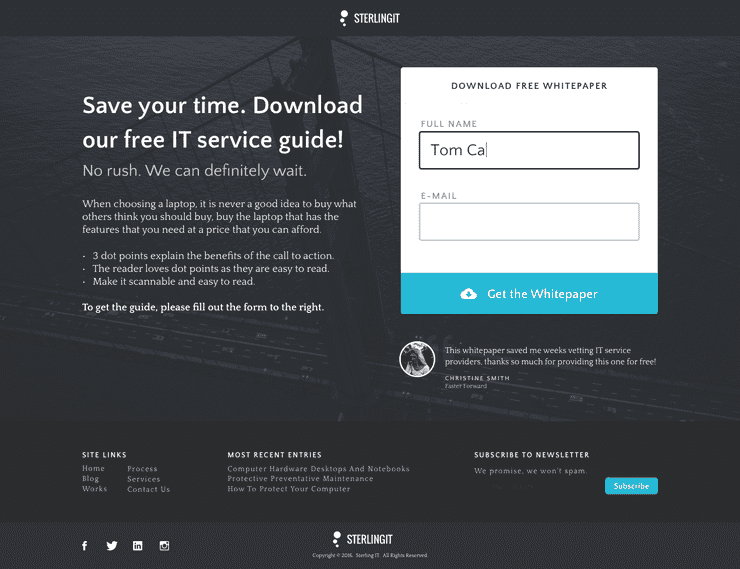 Landing Page