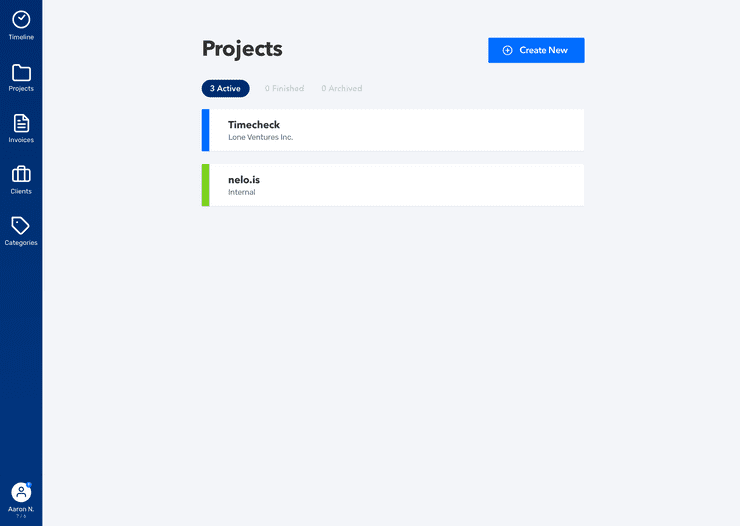 Projects Page