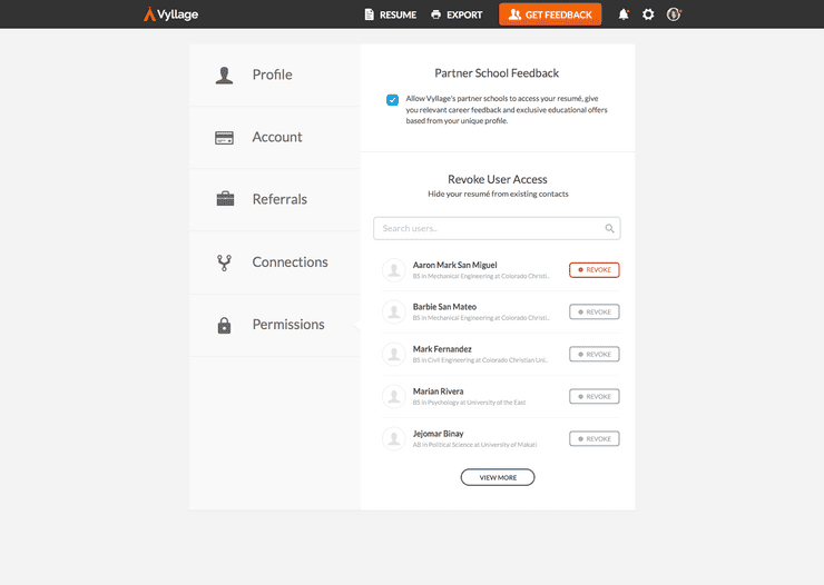 Sharing Settings