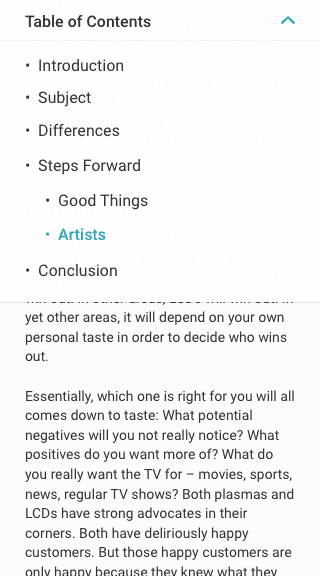 Table of Contents
