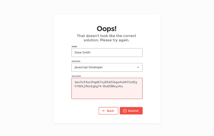 Form Error Form Error