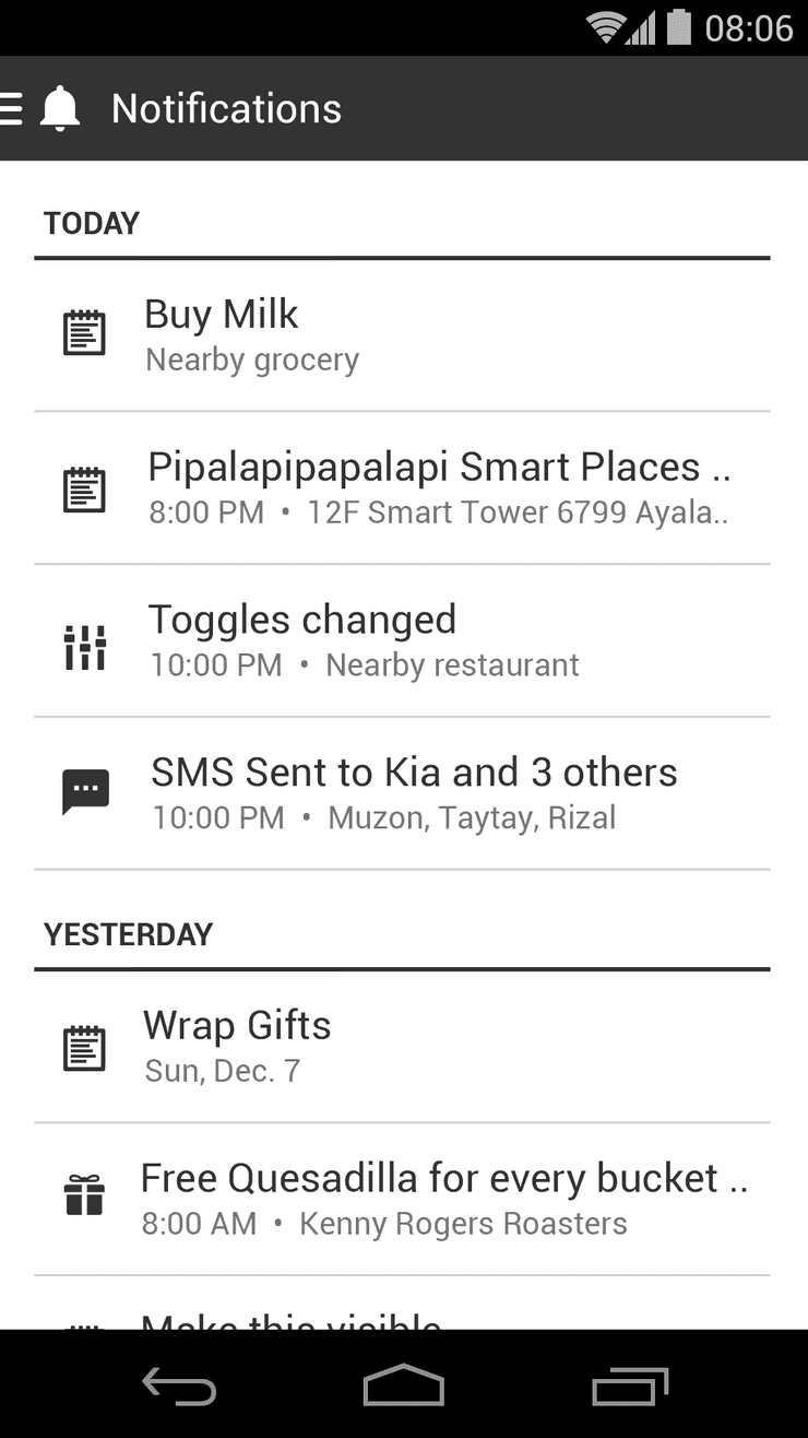 Notifications Notifications