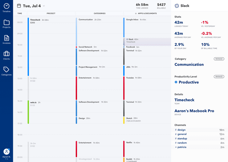 Timeline UI