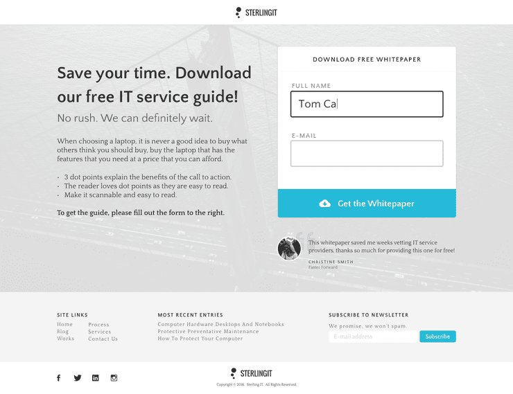 Landing Page