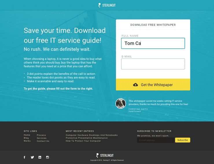 Landing Page
